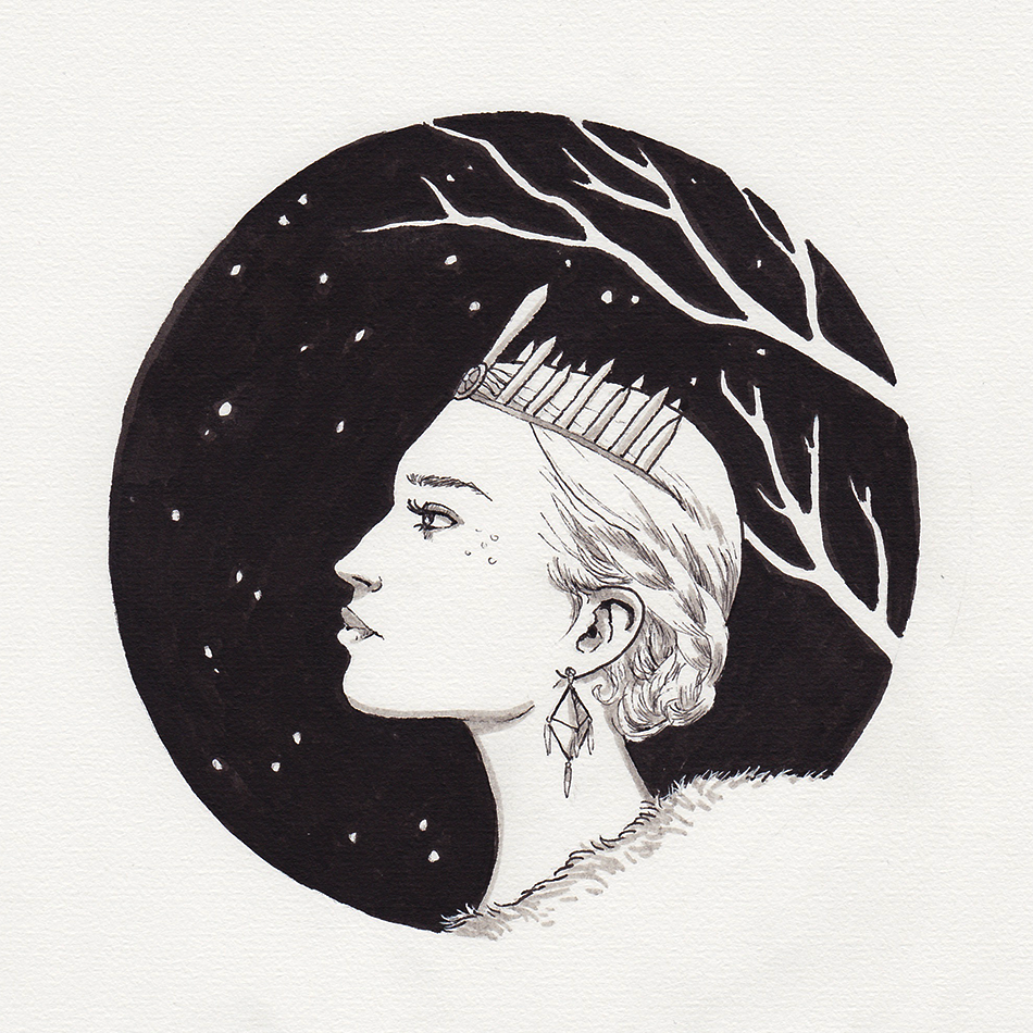Winter Queen Illustration
